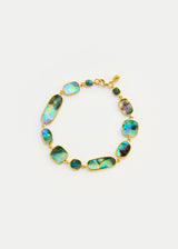 18kt Gold Beachcomber Abalone Shell Full Stone Bracelet