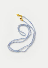 18kt Gold Light Sapphire Long Beaded Necklace