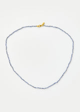 18kt Gold Dark Sapphire Beaded Necklace