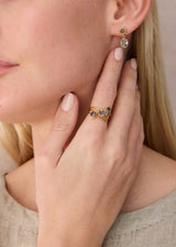 18kt Gold PSTM Myanmar Dark Grey Spinel Cup Ring