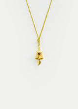 18kt Gold PSTM Myanmar Spinel Small Temple Bell Pendant on Cord