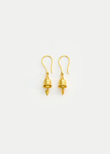 18kt Gold PSTM Myanmar Small Temple Bell Earrings