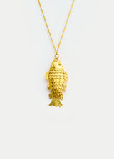 18kt Gold PSTM Myanmar Haddock Fish Pendant on Cord