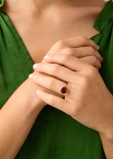 18kt Gold Pink Agra Pink Tourmaline Cup Ring