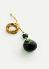 Azaz Green Glass Double Bead on Cord