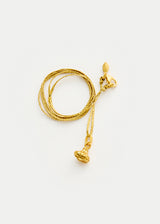 18k Gold Bethlehem Zaytun Baby Fig Pendant on Cord