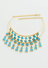 18kt Gold Vermeil PSTM Afghanistan Turquoise Zuhra Necklace