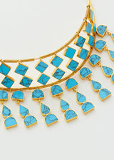 18kt Gold Vermeil PSTM Afghanistan Turquoise Zuhra Necklace