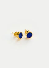 18kt Gold Vermeil PSTM Afghanistan Meena Lapis Studs