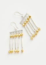 18kt Gold Vermeil and Sterling Silver PSTM Afghanistan Roya Drop Earrings