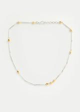 18kt Gold Vermeil & Sterling Silver PSTM Afghanistan Roya Single Line Necklace