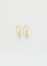 18kt Gold Aquamarine Single Drop Earrings