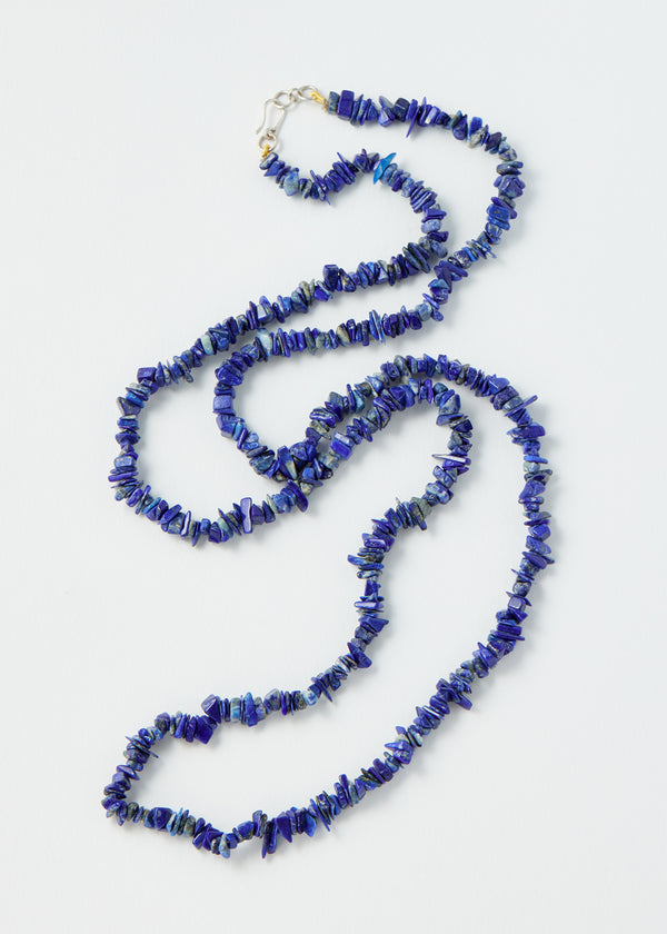 Sterling Silver Lapis Lazuli Beaded Necklace