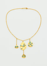 18kt Gold Vermeil PSTM Afghanistan Turquoise Malika Necklace
