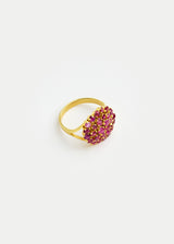 18kt Gold PSTM Myanmar Ruby Scatter Ring Image 2