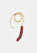 Azaz Amber Glass Bean on Cord Image 2