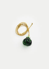 Azaz Green Glass Large Fig Pendant on Cord Image 2