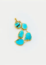 18kt Gold Hathor Turquoise Four Stone Bracelet