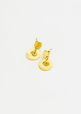 18kt Gold Cusco Circle Drop Studs