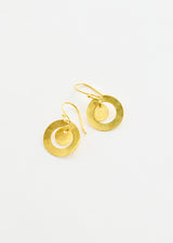 18kt Gold Cusco Circle Drop Earrings