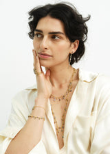 18kt Gold Indigo Long Drop Studs