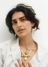 18kt Gold Aphrodite's Baroque Pearls Drill & Loop Earrings