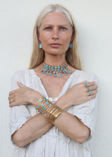 18kt Gold Vermeil PSTM Afghanistan Turquoise Zuhra Necklace