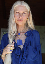 18kt Gold Nila Lapis Greek Ring