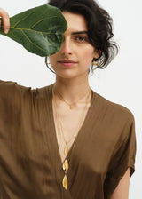 18kt Gold Bethlehem Zaytun Sunbird Pendant on Cord