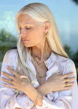 18kt Gold Anemone Fire Opal Cup Ring