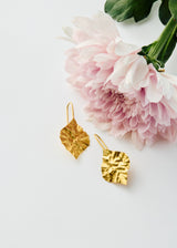 18kt Gold Peepal Leaf Earrings