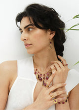 18kt Gold Pink Ibis Pink Tourmaline Greek Ring