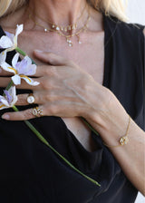 18kt Gold Helios Diamond Flower Cluster Bracelet