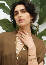 18kt Gold Vermeil PSTM Afghanistan Nadia Long Multi Drop Earrings