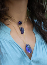 Azaz Light Blue Glass Bead on Cord