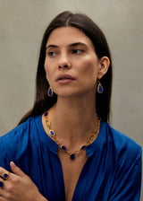 18kt Gold Vermeil PSTM Afghanistan Samar Anara Lapis Necklace