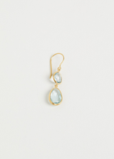 18kt Gold Aquamarine Double Drop Earrings