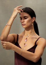 18kt Gold Pink Agra Five Stone Bracelet