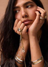 Sterling Silver & Brass PSTM Afghanistan Durrani Cuff