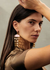 18kt Gold Vermeil PSTM Afghanistan Pink Glass Long Jellyfish Earrings