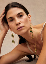 18kt Gold PSTM Myanmar Tender Greens Peridot & Diopside Cascading Earrings