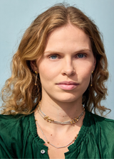 18kt Gold Vermeil & Sterling Silver PSTM Afghanistan Roya Drop Studs