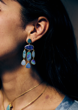 18kt Gold Alectrona Opal Jellyfish Earrings