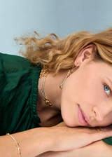 18kt Gold Vermeil & Sterling Silver PSTM Afghanistan Roya Single Line Bracelet