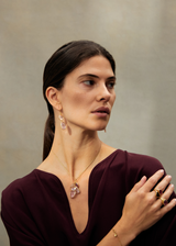 18kt Gold Pink Agra Pink Tourmaline Greek Ring