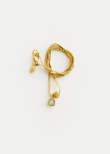 18kt Gold The Middle Path Diamond & Peppercorn Amulets on Cord