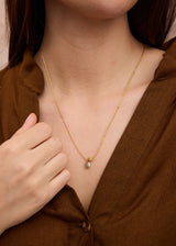 18kt Gold The Middle Path Diamond & Peppercorn Amulets on Cord