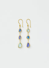 18kt Gold Light and Space Triple Drop Earrings