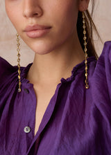 18kt Gold Beira Herkimer Long Drop Earrings