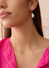 Sterling Silver PSTM Afghanistan Moon Pebbles Small Single Drop Earrings